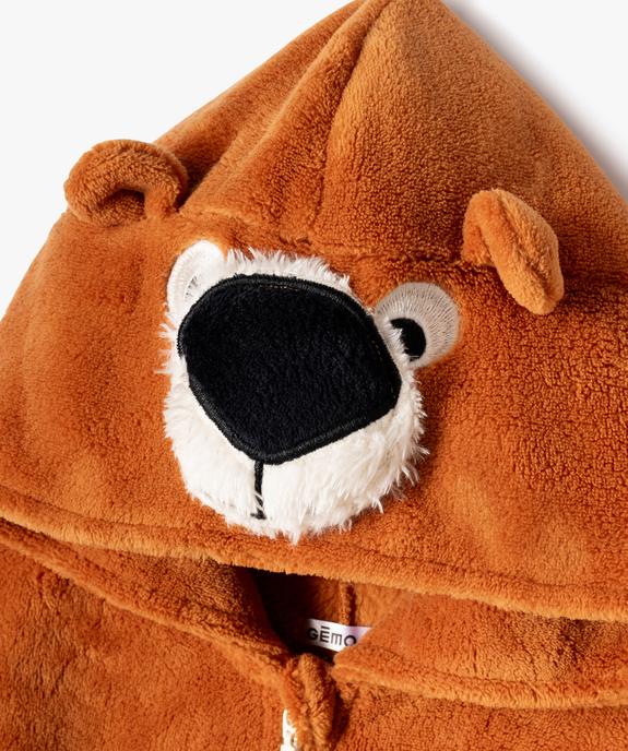 Combinaison d’intérieur en maille pelucheavec motif ours enfant vue2 - GEMO (ENFANT) - GEMO