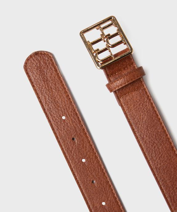 Ceinture avec boucle métallique carrée femme - LuluCastagnette vue2 - LULU CASTAGNETT - GEMO