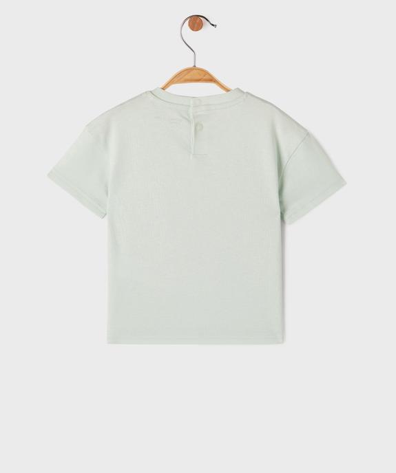 Tee-shirt manches courtes avec motif sur l’avant bébé garçon vue3 - GEMO 4G BEBE - GEMO