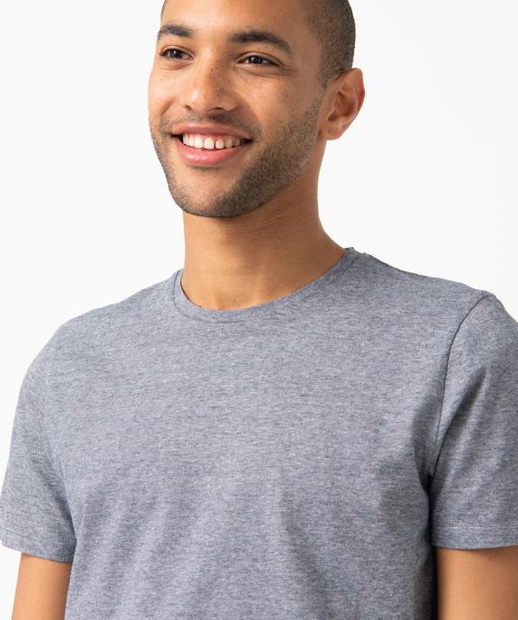 Tee-shirt homme à manches courtes et fines rayures vue2 - GEMO (HOMME) - GEMO