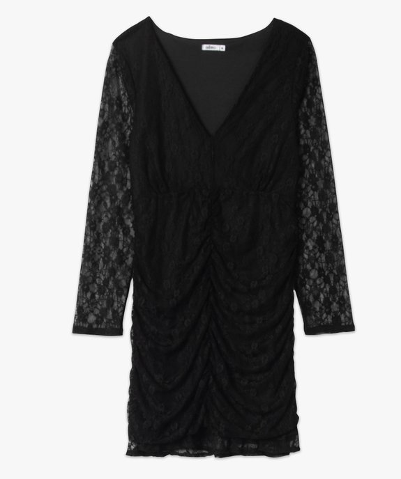 Robe femme en dentelle à manches longues vue4 - GEMO(FEMME PAP) - GEMO