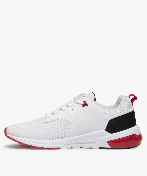 Baskets homme bi-matières colorées à lacets - Kappa vue3 - KAPPA - GEMO