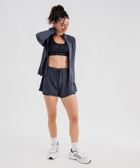 Short de sport avec doublure cycliste femme vue5 - GEMO(FEMME PAP) - GEMO