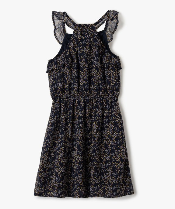 Robe fille sans manches à fleurs et volants vue3 - GEMO (ENFANT) - GEMO