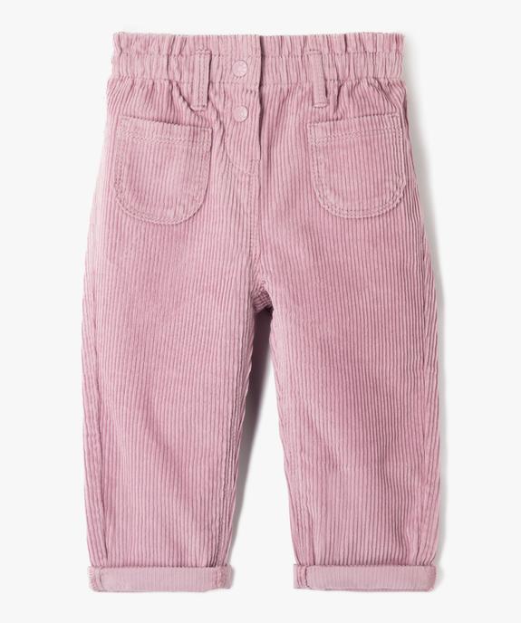 Pantalon bébé fille en velours côtelé vue1 - GEMO 4G BEBE - GEMO