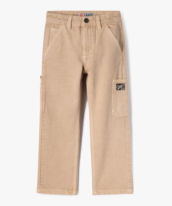 Pantalon multipoches en toile denim garçon - Camps United vue1 - CAMPS - GEMO