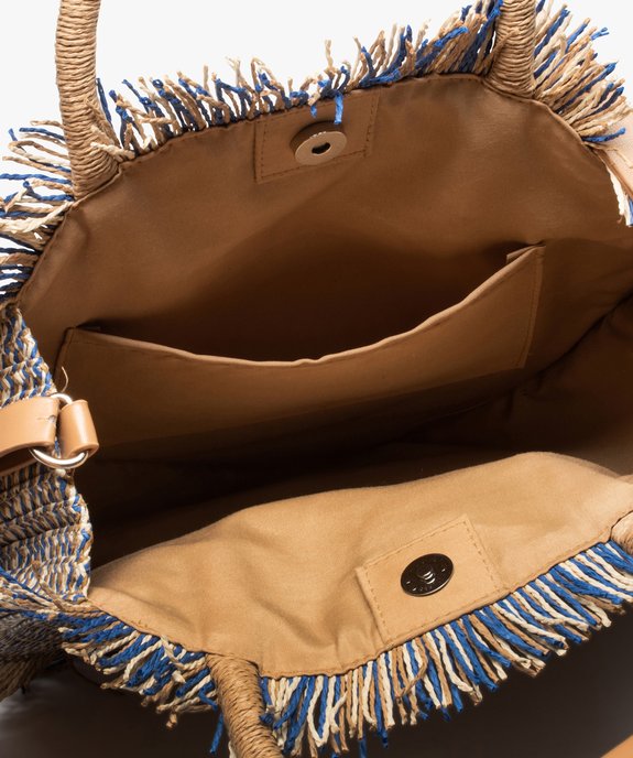 Sac femme rond en paille de papier vue3 - GEMO (ACCESS) - GEMO