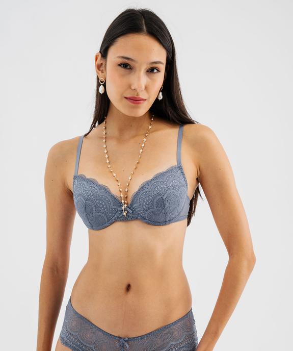 Soutien-gorge corbeille en dentelle à armatures vue2 - GEMO(HOMWR FEM) - GEMO