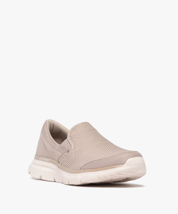Baskets homme slip-on running en textile et à semelle épaisse - Skechers vue2 - SKECHERS - GEMO