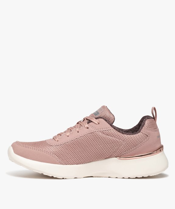 Baskets femme légères avec détails métallisés - Skechers vue3 - SKECHERS - GEMO