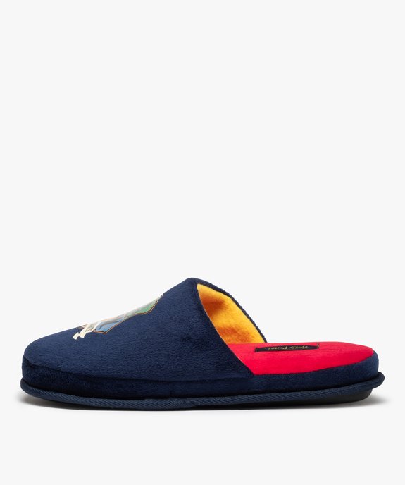 Chaussons homme mules en velours imprimés Hogwarts – Harry Potter vue3 - HARRY POTTER - GEMO