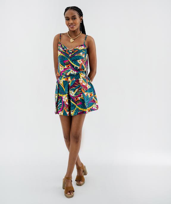 Short ample en viscose froissée femme vue4 - GEMO 4G FEMME - GEMO