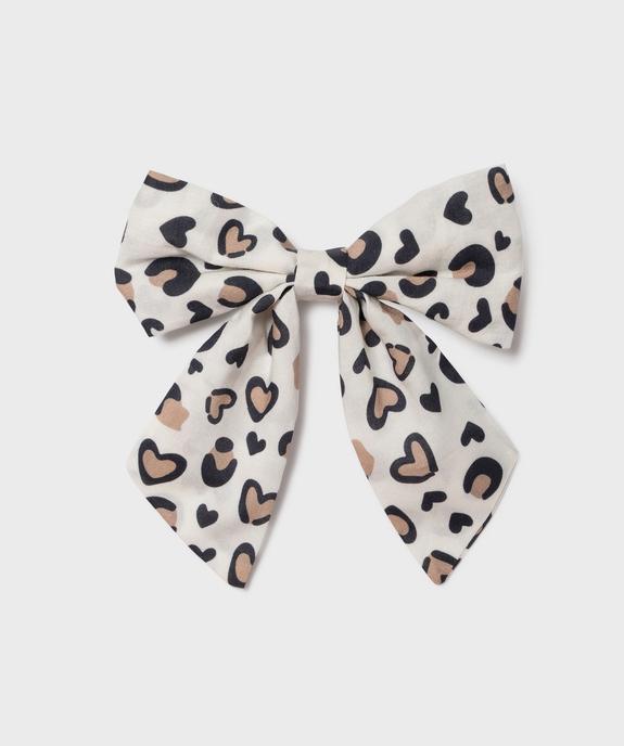 Barrette cheveux avec noeud à motif léopard vue1 - GEMO (ACCESS) - GEMO