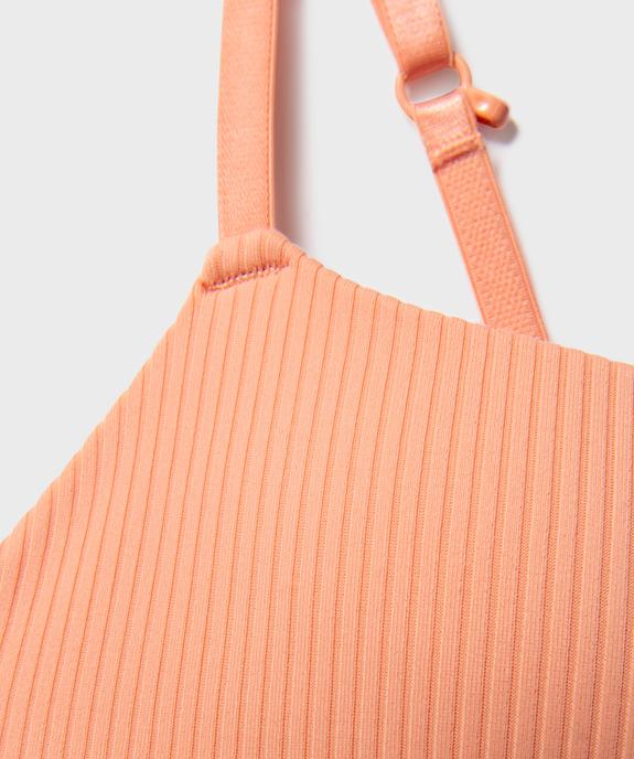 Soutien-gorge à bonnets moulés en maille côtelée fille vue3 - GEMO 4G FILLE - GEMO