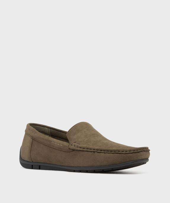 Mocassins en suédine et semelle intérieure cuir homme vue2 - URBAN STEPS GEMO FOR GOOD - GEMO