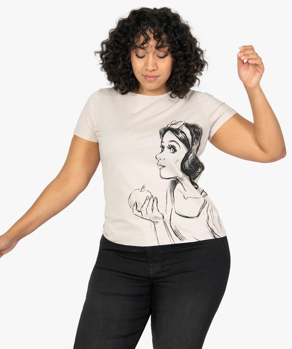 Tee-shirt femme grande taille à manches courtes imprimé - Disney vue1 - DISNEY DTR - GEMO