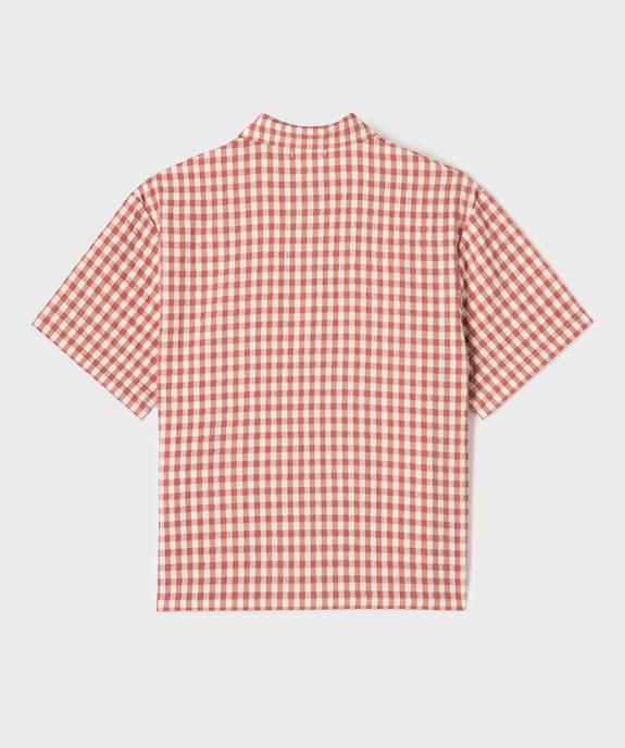 Chemise manches courtes à carreaux fille vue3 - GEMO (JUNIOR) - GEMO