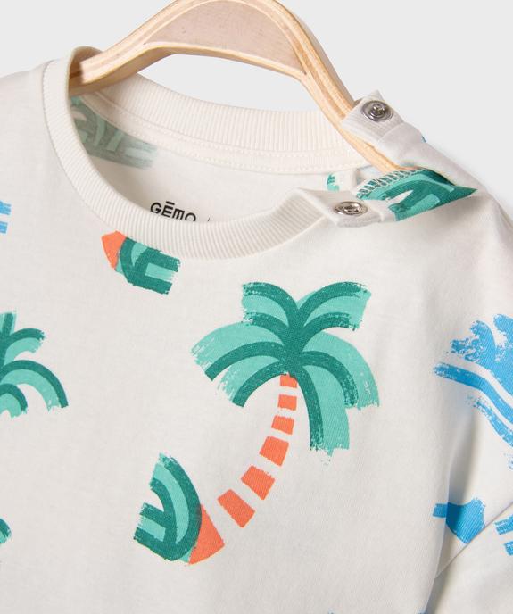 Tee-shirt manches courtes imprimé bébé garçon vue2 - GEMO 4G BEBE - GEMO