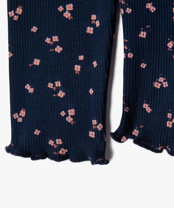 Tee-shirt côtelé à manches longues fille vue2 - GEMO (ENFANT) - GEMO