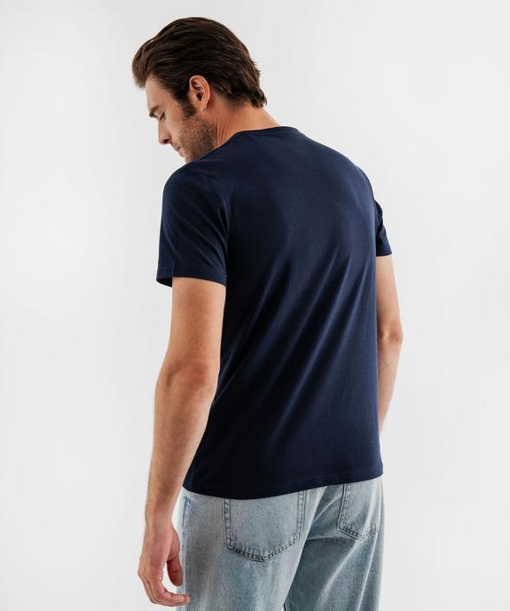 Tee-shirt à manches courtes et col V homme vue3 - GEMO 4G HOMME - GEMO