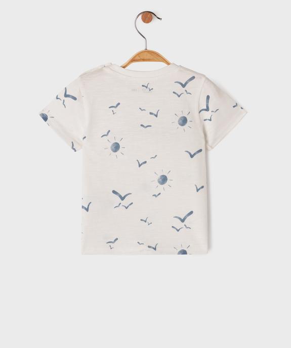 Tee-shirt manches courtes avec motifs et inscription bébé garçon vue3 - GEMO 4G BEBE - GEMO