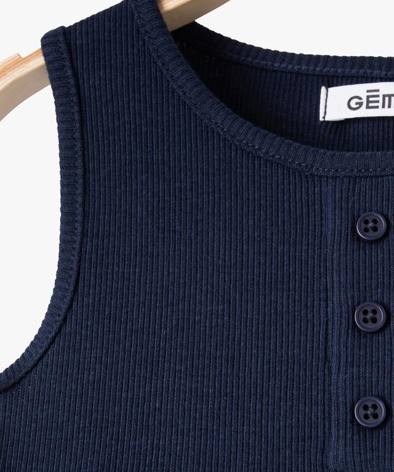 Débardeur bébé fille en maille côtelée  vue2 - GEMO 4G BEBE - GEMO