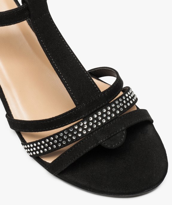 Sandales femme à talon avec brides et strass vue6 - GEMO(URBAIN) - GEMO