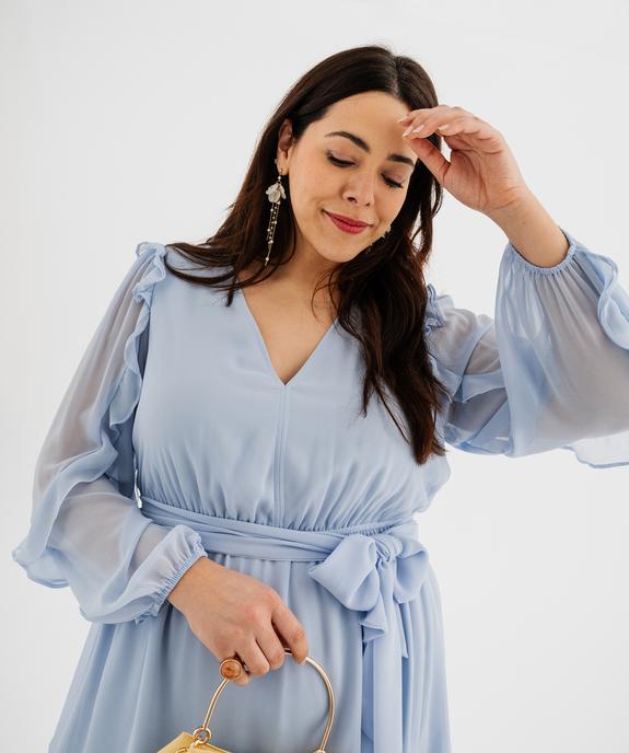 Robe courte en voile volanté femme grande taille vue3 - GEMO (G TAILLE) - GEMO