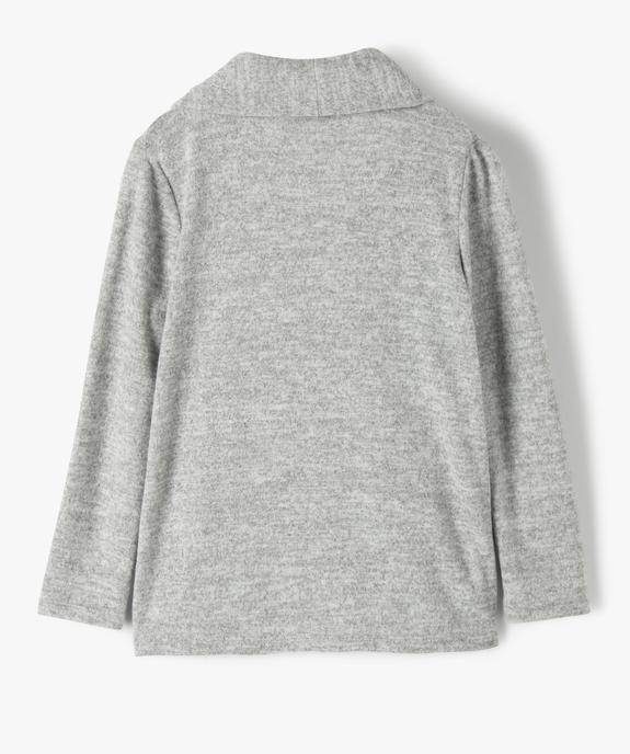 Gilet fluide porté ouvert fille en maille chinée - GEMO (ENFANT) Gilet fluide porté ouvert fille en maille chinée vue3 - GEMO (ENFANT) - GEMO