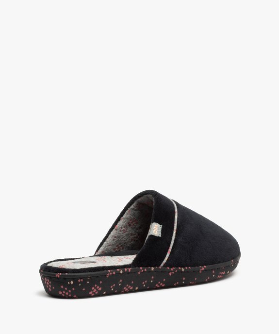 Chaussons femme mules plates en velours ras - Dim vue4 - DIM - GEMO