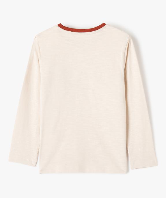 Tee-shirt garçon imprimé élan en maille bouclette vue3 - GEMO (ENFANT) - GEMO