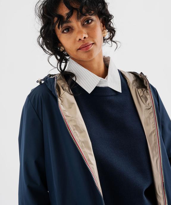 Imperméable réversible et déperlant à capuche femme vue2 - GEMO 4G FEMME - GEMO