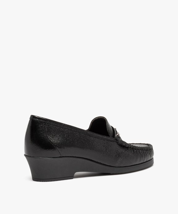 Mocassin confort avec dessus en cuir et bijou métallique femme vue4 - GEMO (CONFORT) - GEMO
