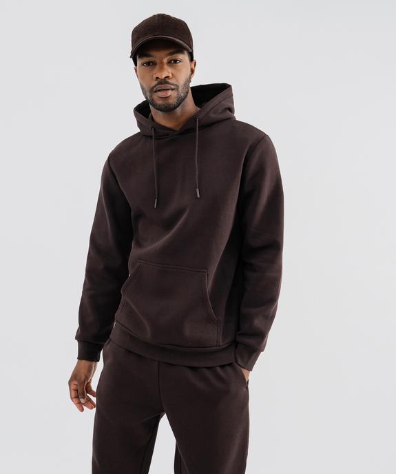 Sweat à capuche en molleton doux homme vue1 - GEMO 4G HOMME - GEMO