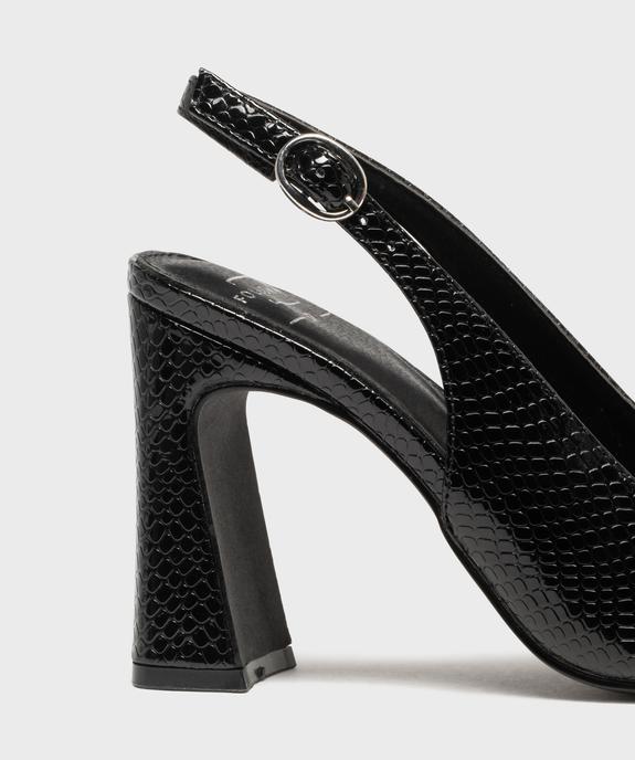 Escarpins sling-back à bout pointu et talon haut femme - Follow Me vue6 - FOLLOW ME - GEMO
