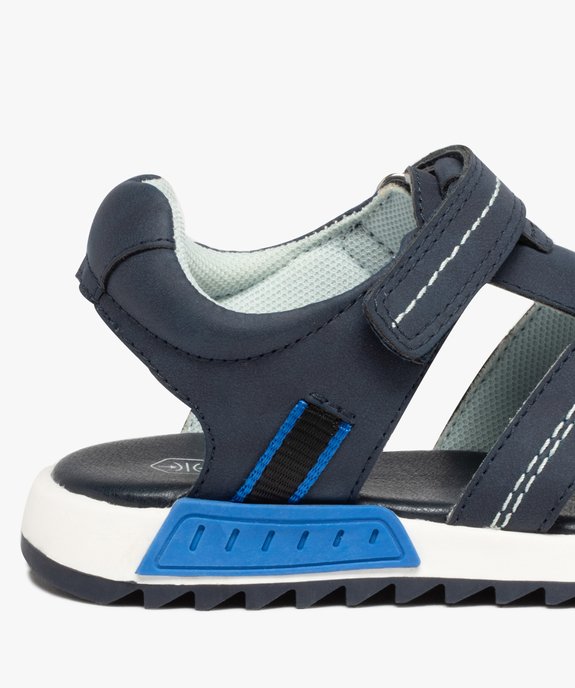 Sandales garçon unies à brides multiples  vue6 - GEMO (ENFANT) - GEMO