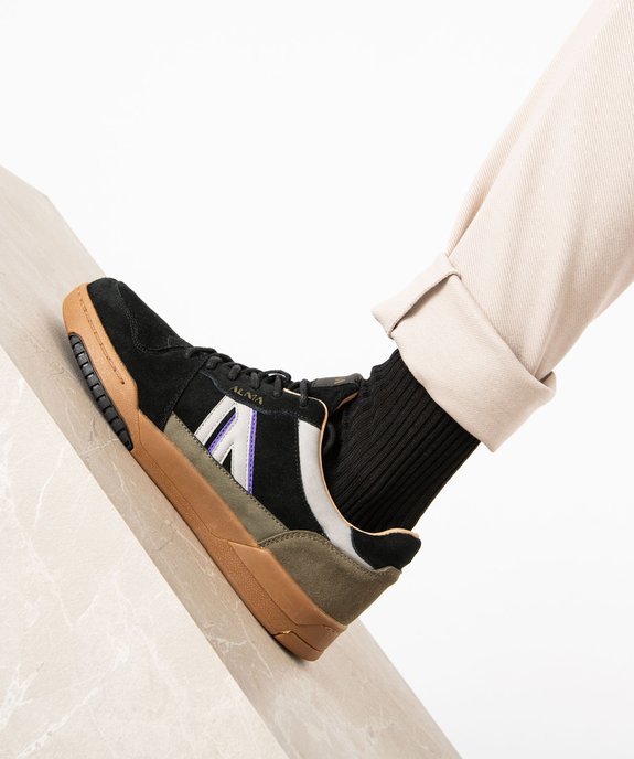 Baskets homme multicolores dessus en cuir suédine - Alma Planète vue1 - ALMA - GEMO