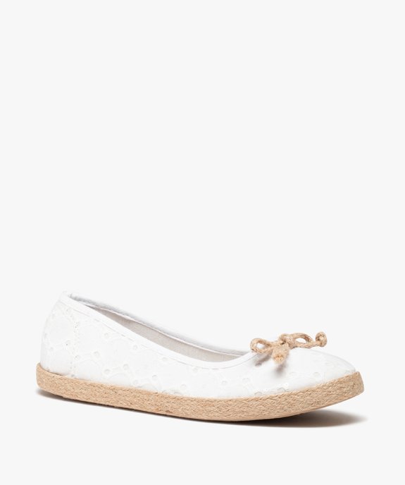 Ballerines femme en toile imprimée et semelle corde vue3 - GEMO (SPORTSWR) - GEMO