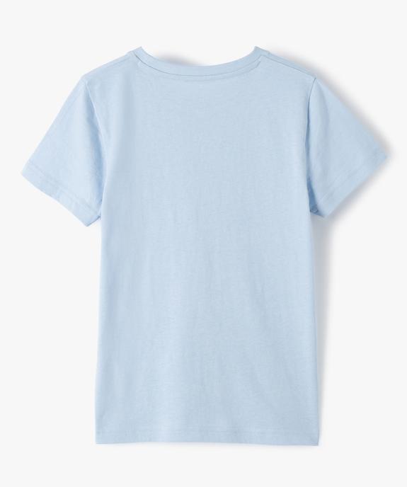 Tee-shirt à manches courtes en coton uni garçon vue3 - GEMO (ENFANT) - GEMO
