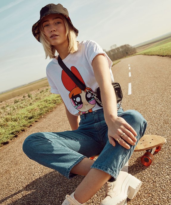 Tee-shirt femme à manches courtes avec motif XXL– Powerpuff Girls vue5 - POWERPUFF GIRLS - GEMO