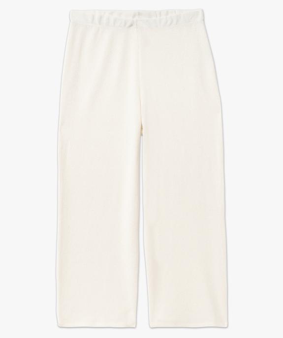 Pantalon large en maille souple avec taille élastiquée femme vue4 - GEMO (G TAILLE) - GEMO