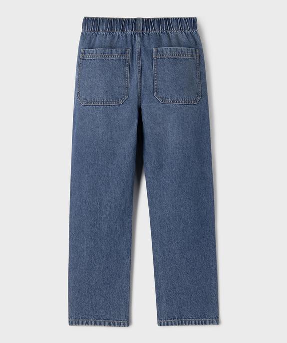 Jean droit à ceinture élastiquée ajustable garçon vue3 - GEMO 4G GARCON - GEMO