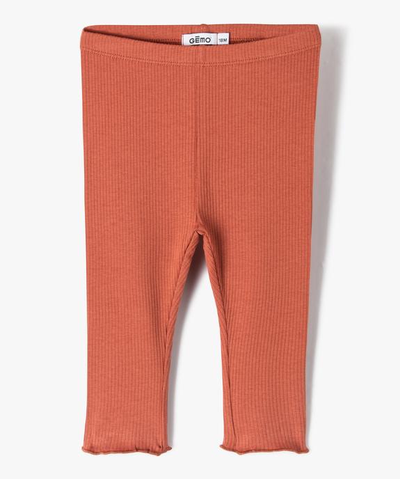 Legging en maille côtelée avec bas froncé bébé fille  vue1 - GEMO 4G BEBE - GEMO