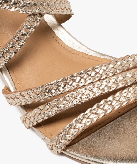 Sandales en cuir femme à brides tressées femme - Tanéo vue6 - TANEO - GEMO