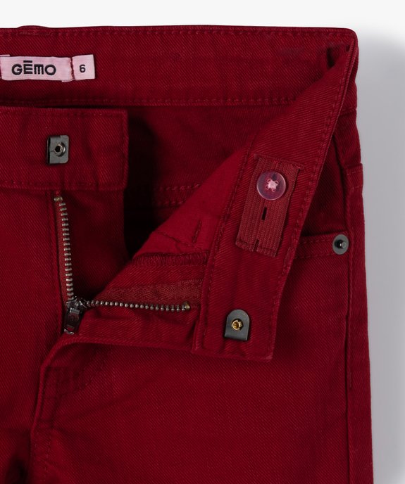 Pantalon garçon uni coupe Slim extensible  vue2 - GEMO 4G GARCON - GEMO