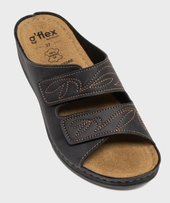 Mules femme confort à surpiqûres contrastantes vue11 - G'FLEX - GEMO