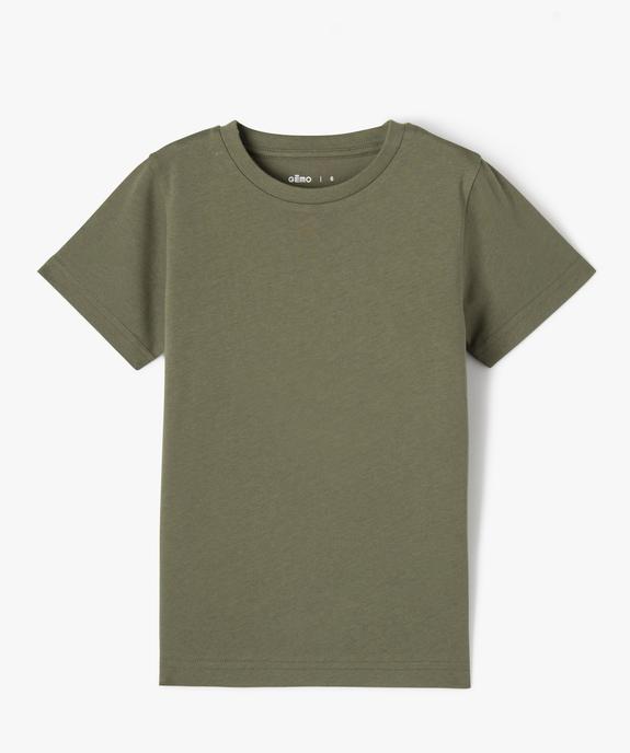 Tee-shirt à manches courtes en coton uni garçon vue1 - GEMO (ENFANT) - GEMO