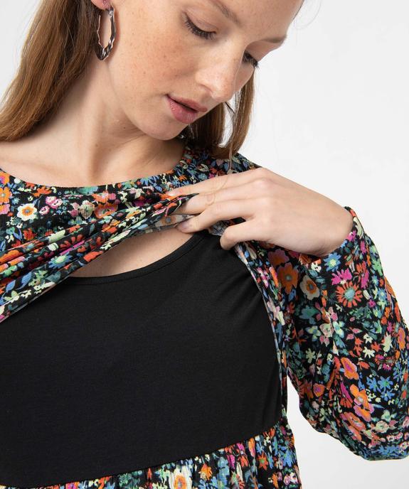 Robe d'allaitement à manches longues et motifs vue2 - GEMO (MATER) - GEMO