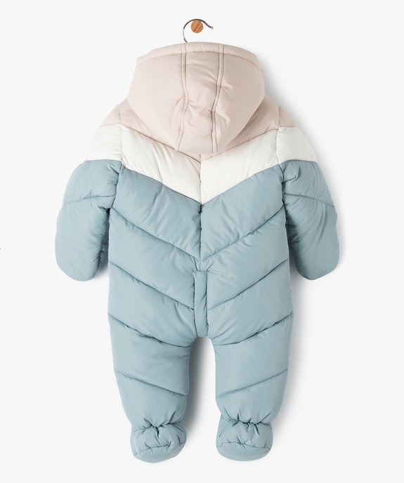 Combinaison pilote à capuche doublure fourrure imitation bébé vue4 - GEMO 4G BEBE - GEMO