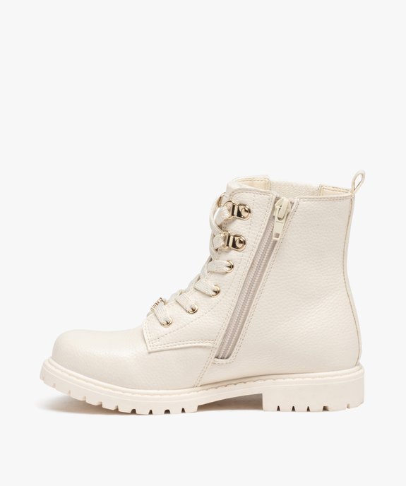 Boots à lacets et semelle crantée fille - LuluCastagnette du 31 au 36 vue3 - LULU CASTAGNETT - GEMO